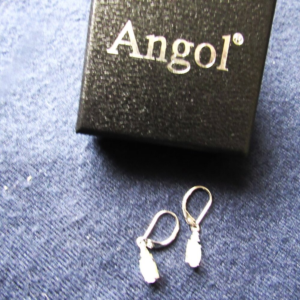 Earrings with Pearl and Diamond Silver .925